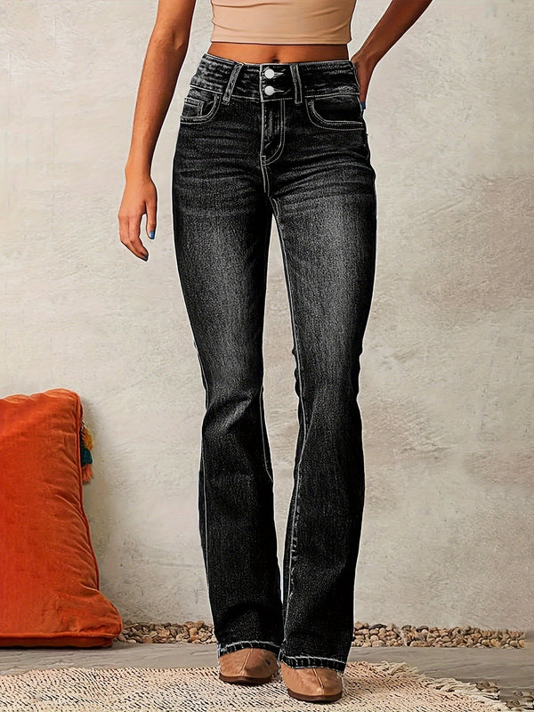 Gwyn - Dame Flare Jeans Med Høj Talje