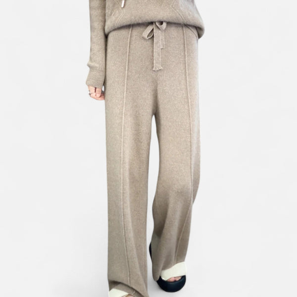 Jordyn - Dame Strikkede Wide Leg Bukser