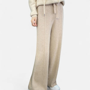 Jordyn - Dame Strikkede Wide Leg Bukser