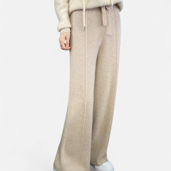 Jordyn - Dame Strikkede Wide Leg Bukser