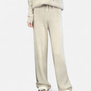 Jordyn - Dame Strikkede Wide Leg Bukser