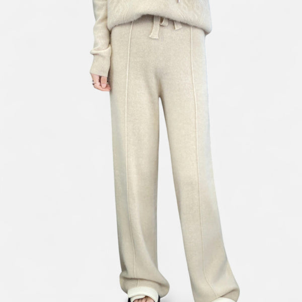 Jordyn - Dame Strikkede Wide Leg Bukser