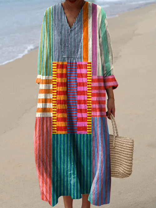 Liora - Dame Boho Kjole Med Print