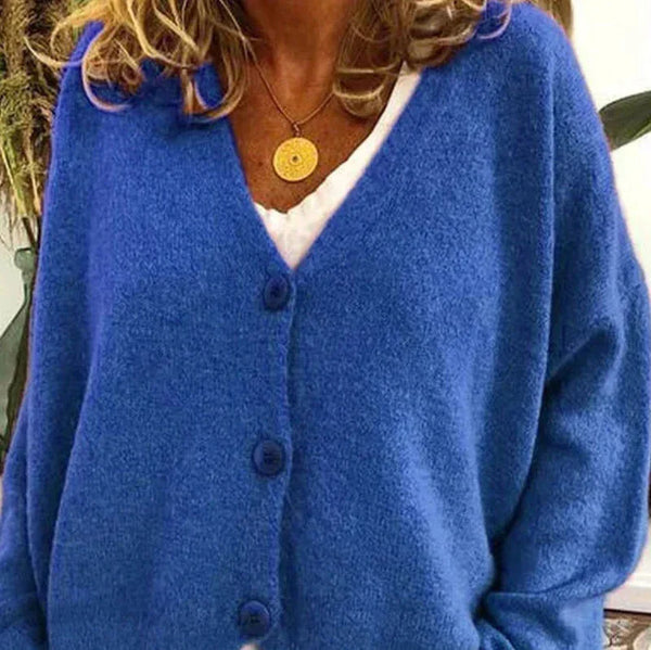 Agnes - Damecardigan Med V Hals Knapper
