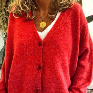 Agnes - Damecardigan Med V Hals Knapper
