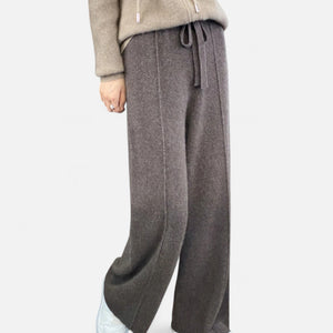 Jordyn - Dame Strikkede Wide Leg Bukser