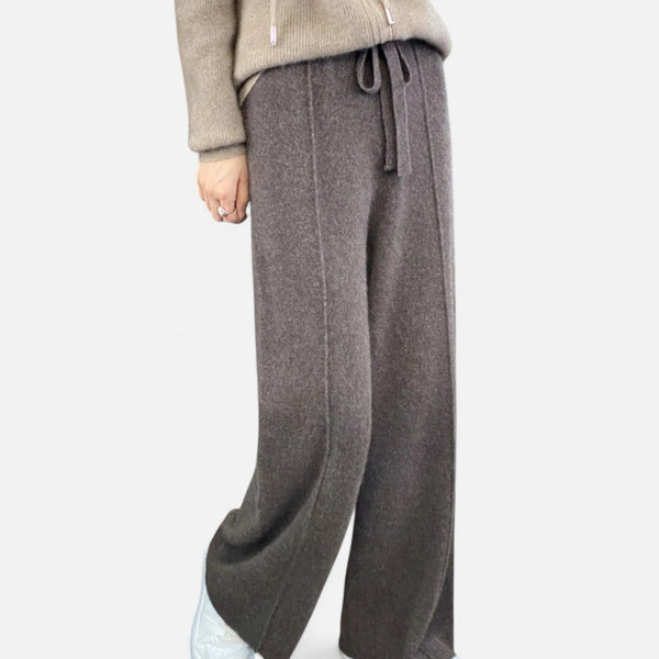 Jordyn - Dame Strikkede Wide Leg Bukser