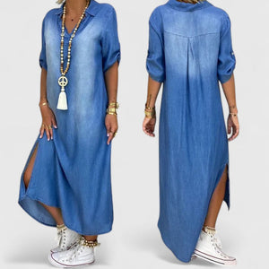 Cami - Dame Denimkjole Med Slids