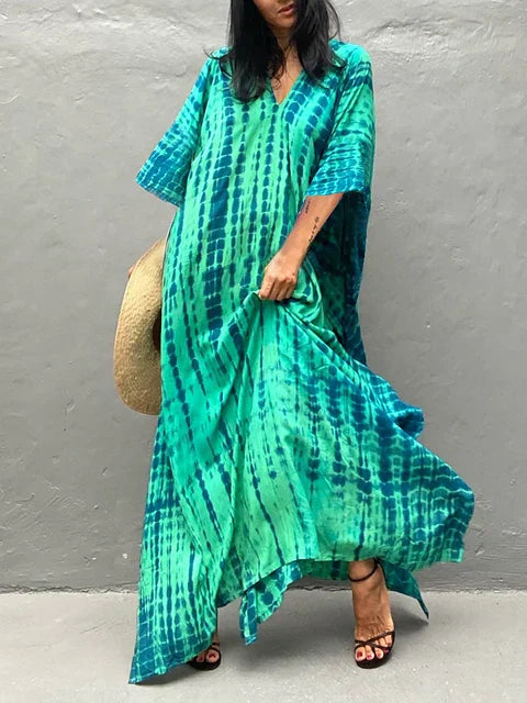 Landen - Dame Kaftan Maxikjole Til Sommer