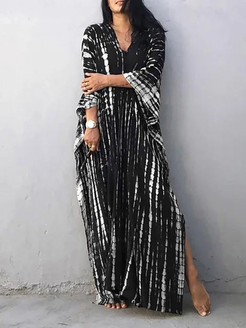 Landen - Dame Kaftan Maxikjole Til Sommer