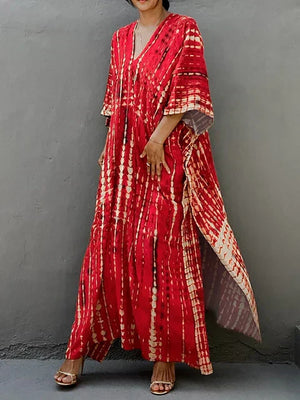 Landen - Dame Kaftan Maxikjole Til Sommer