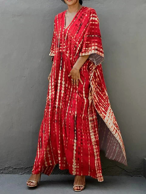 Landen - Dame Kaftan Maxikjole Til Sommer