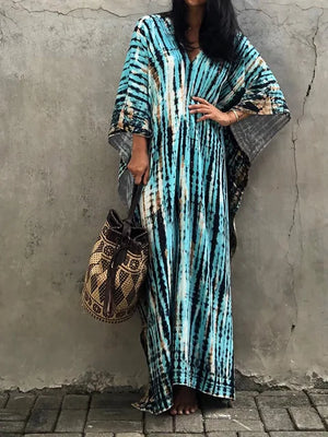 Landen - Dame Kaftan Maxikjole Til Sommer