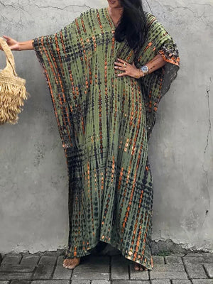 Landen - Dame Kaftan Maxikjole Til Sommer