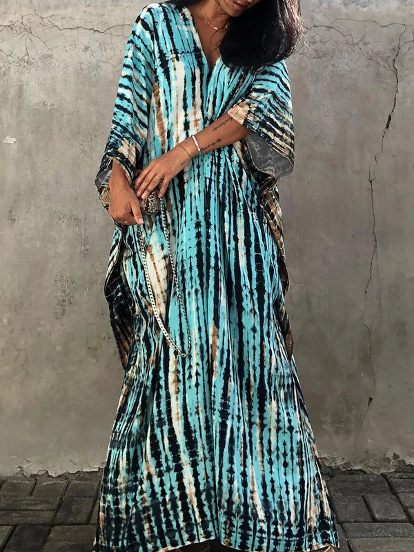 Landen - Dame Kaftan Maxikjole Til Sommer