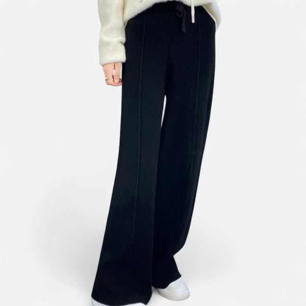 Jordyn - Dame Strikkede Wide Leg Bukser