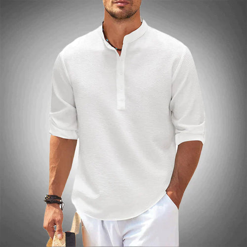 Hugo - Knapstolpe Herre Henley T Shirt