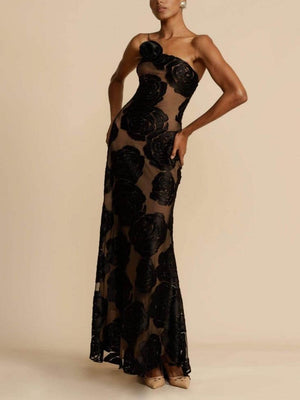 Janine - Elegant Maxi Blomster Kjole