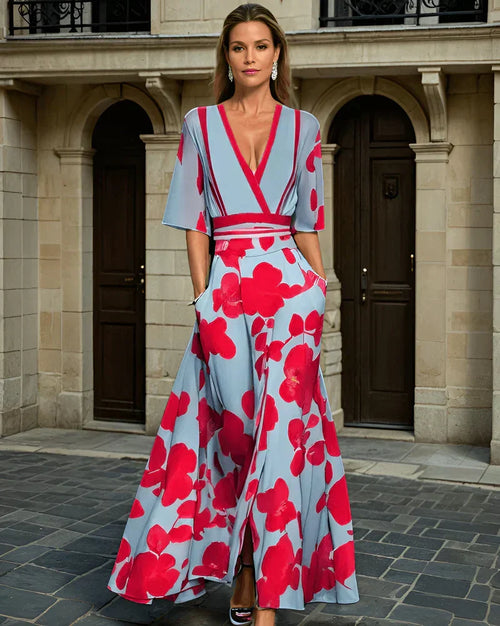 Maizie - Dame Slå Om Kjole Med Blomsterprint