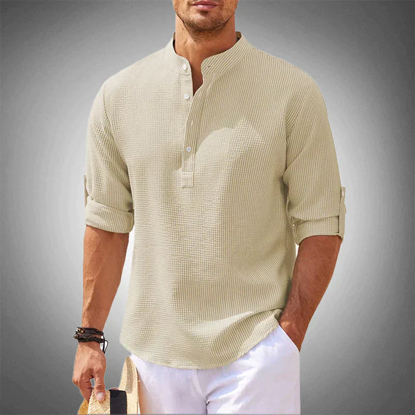 Hugo - Knapstolpe Herre Henley T Shirt
