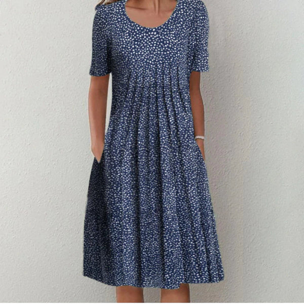Shae - Midikjole Dame Med Blomsterprint Lommer
