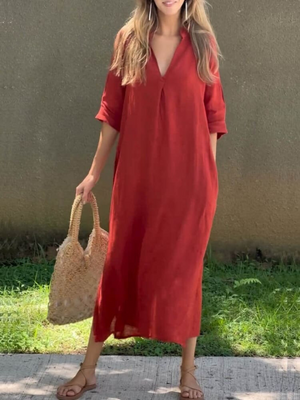 Lucy - Løs Pasform Dame Maxikjole