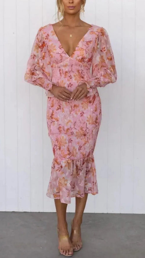 Ilaria - Elegant Blomster Kjole