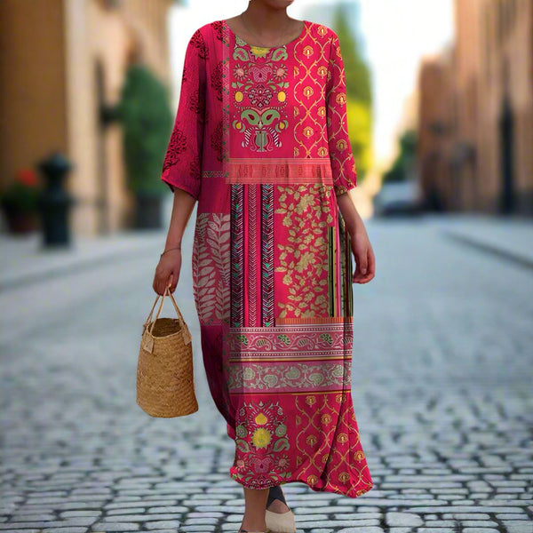 Dottie - Dame Boho Maxikjole Til Sommer