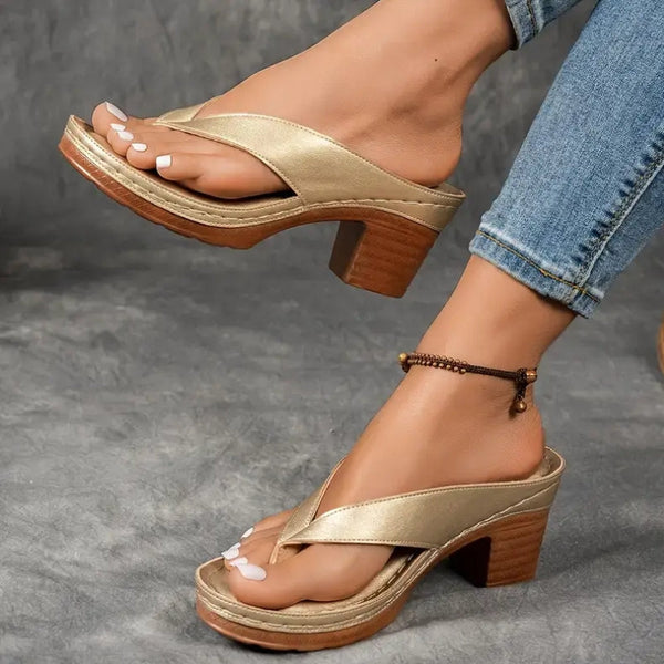 Paige - Slip On Blokhæl Dame Hælsandaler