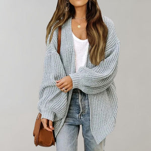 Bodil - Dame Strikket Cardigan Åben Front
