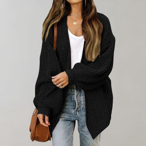 Bodil - Dame Strikket Cardigan Åben Front