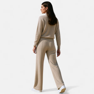 Jordyn - Dame Strikkede Wide Leg Bukser