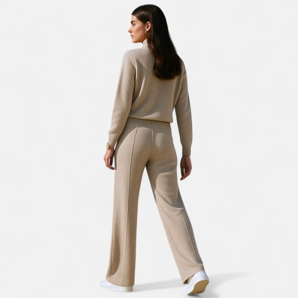 Jordyn - Dame Strikkede Wide Leg Bukser