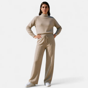 Jordyn - Dame Strikkede Wide Leg Bukser