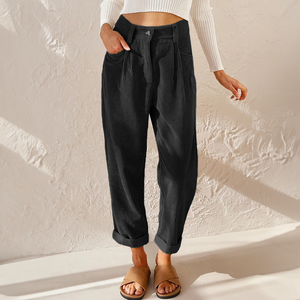 Lindsey - Dame Wide Leg Bukser Med Høj Talje