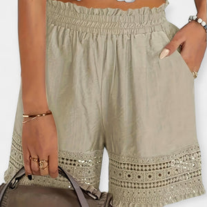Dahlia - Broderet Kant Dame Shorts