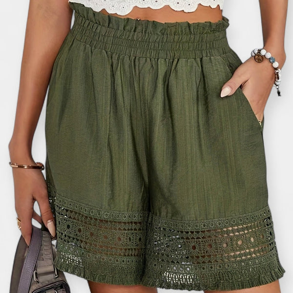 Dahlia - Broderet Kant Dame Shorts