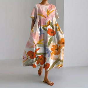 Zina - Sommerkjole Til Dame Med Blomsterprint