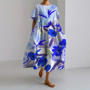 Zina - Sommerkjole Til Dame Med Blomsterprint