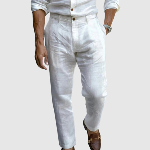 Colin - Herre Bukser Hørblanding Med Knapgylp