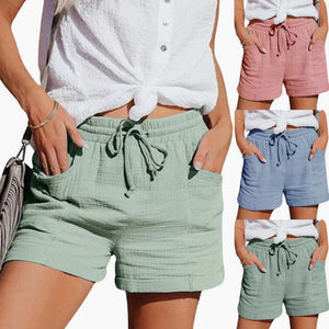 Anya - Snøre Elastisk Talje Dame Shorts