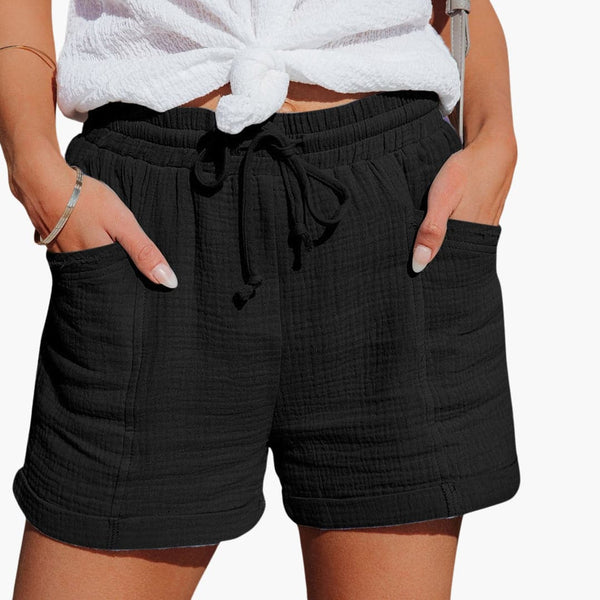 Anya - Snøre Elastisk Talje Dame Shorts