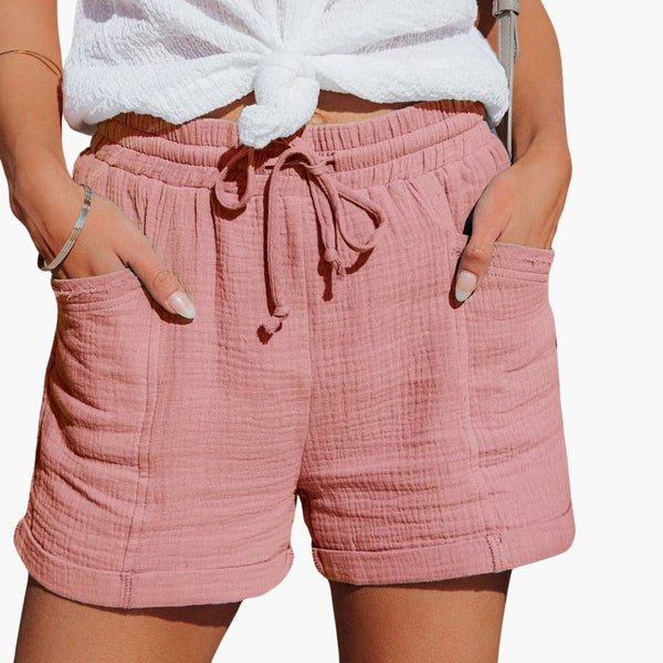 Anya - Snøre Elastisk Talje Dame Shorts