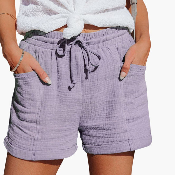 Anya - Snøre Elastisk Talje Dame Shorts