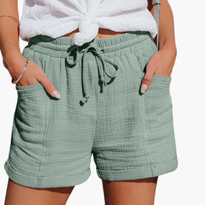 Anya - Snøre Elastisk Talje Dame Shorts