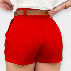 Esme - Dame Højtaljede Shorts Med Bælte