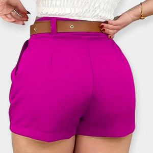 Esme - Dame Højtaljede Shorts Med Bælte