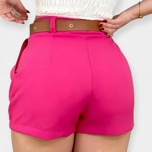 Esme - Dame Højtaljede Shorts Med Bælte