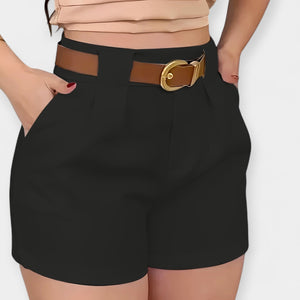 Esme - Dame Højtaljede Shorts Med Bælte