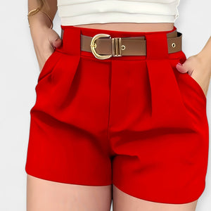 Esme - Dame Højtaljede Shorts Med Bælte